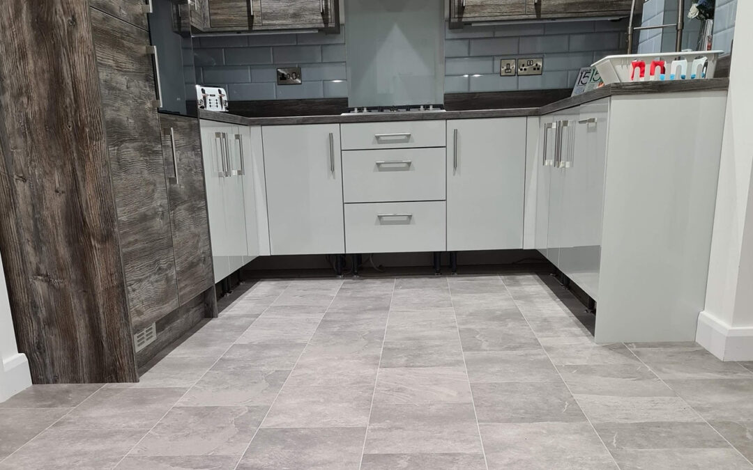 A residential kitchen recently had a Karndean floor transformation.