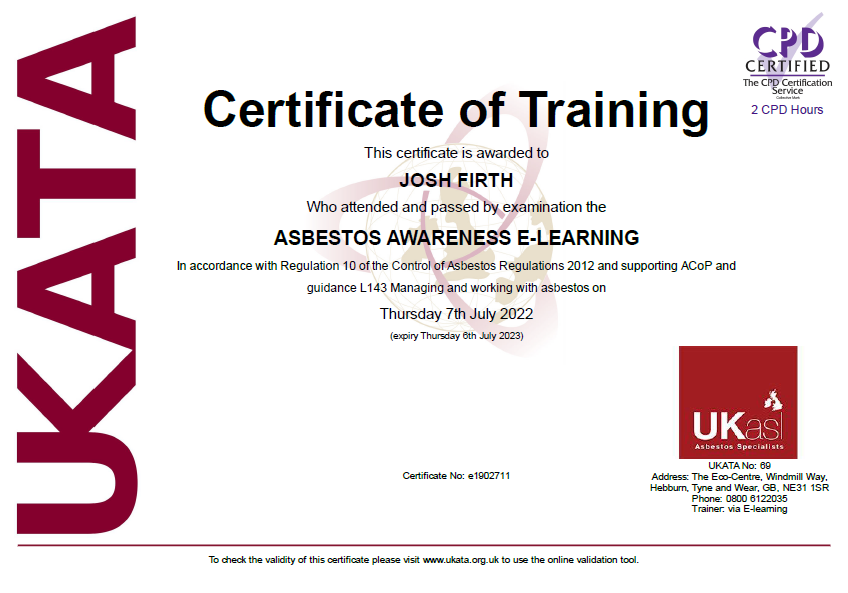 ASBESTOS AWARENESS E-LEARNING